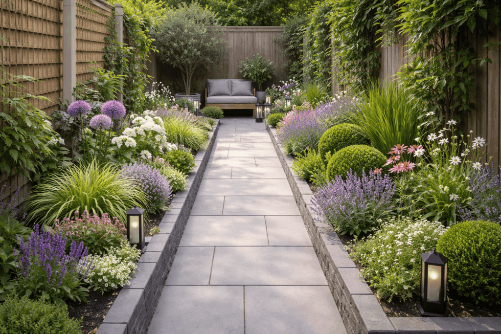 Een border in een smalle tuin aanleggen zonder ruimte te verliezen