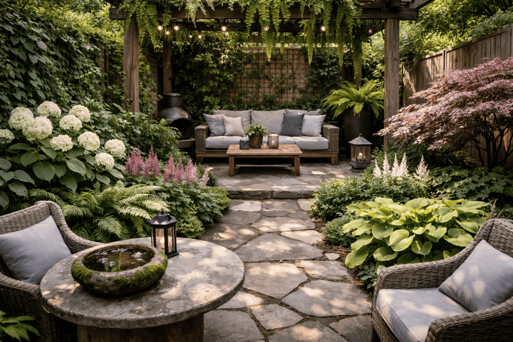 Schaduwplanten voor een smalle tuin