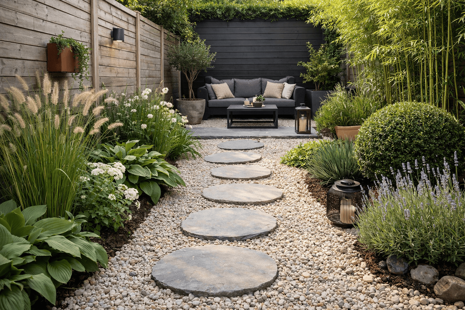 Een smalle tuin met grind inrichten stijlvol en onderhoudsarm