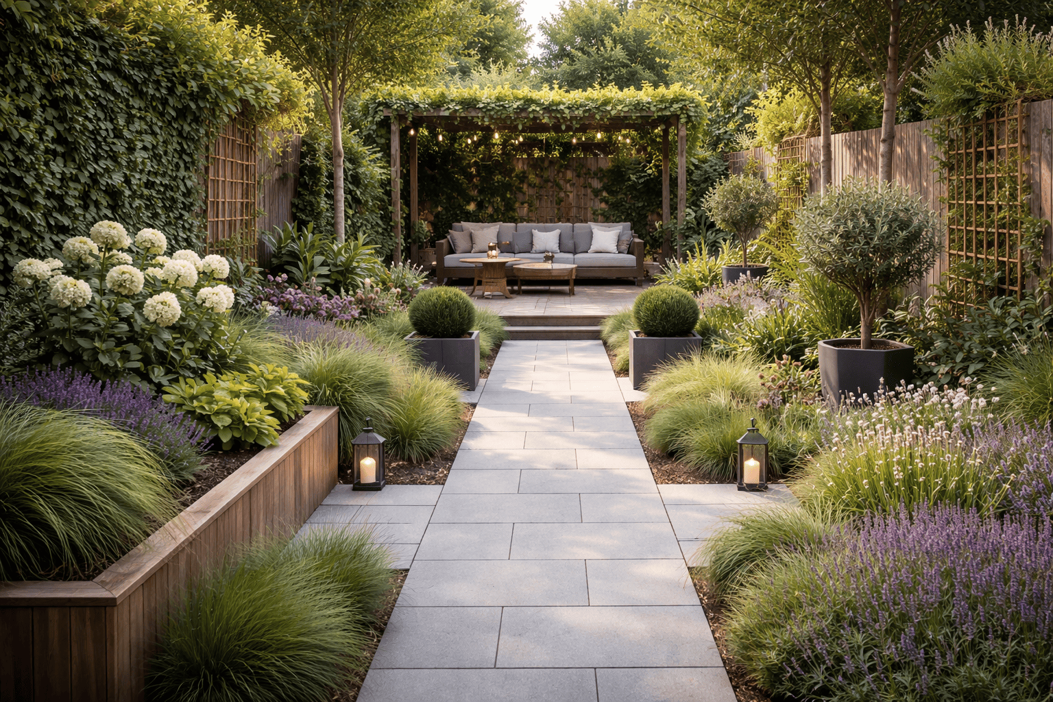 Smalle tuin indelen