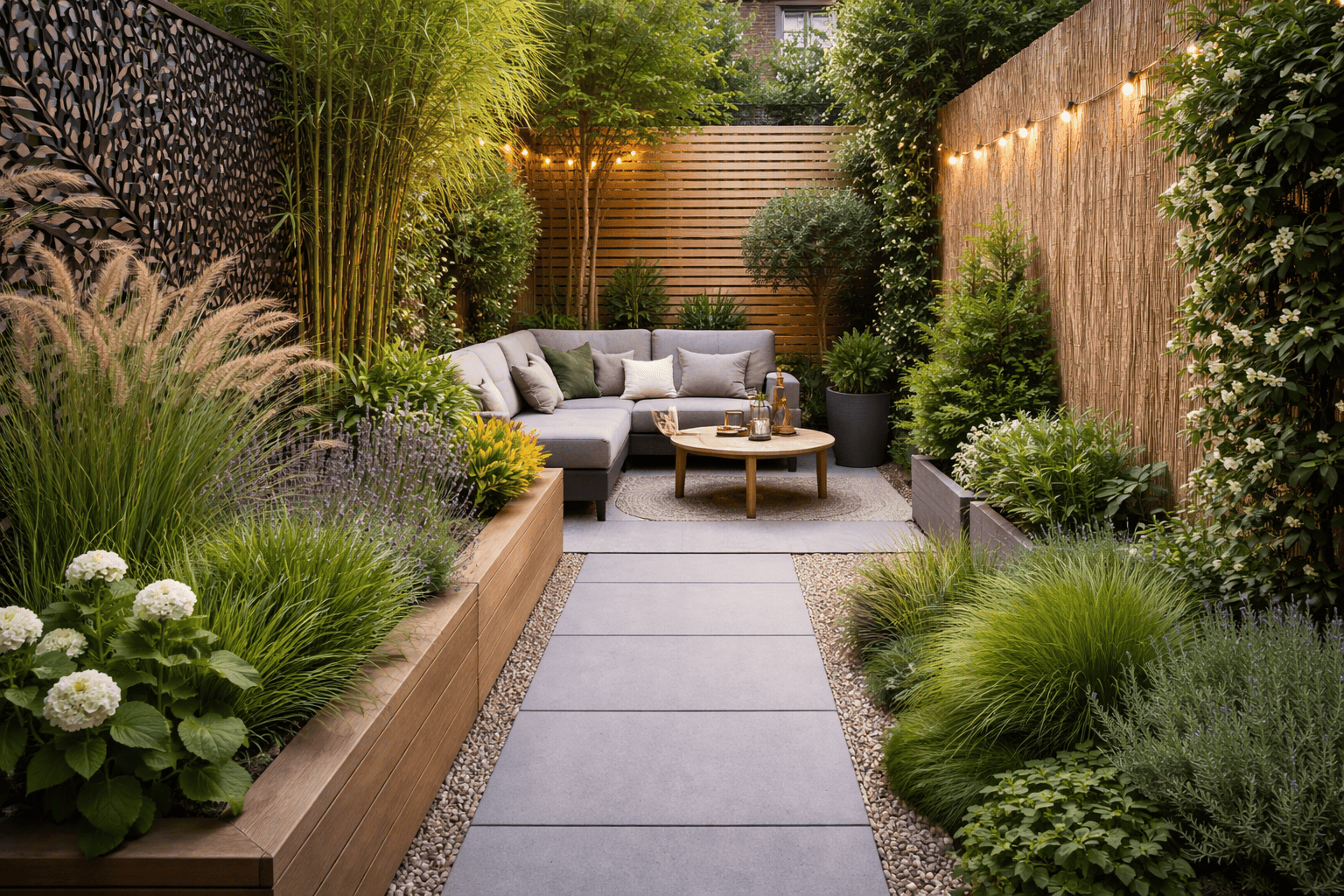 Privacy in een smalle tuin creëren zonder het ruimtelijke gevoel te verliezen